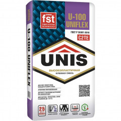 Клей Unis U-100 Uniflex плиточный 5 кг