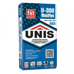 Клей плиточный эластичный Unis MaxiFlex U-300 25 кг