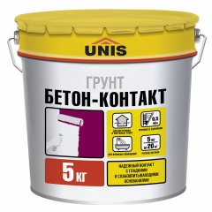 Грунтовка Unis Бетон-Контакт 5 кг