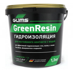 Гидроизоляция герметик GLIMS GreenResin 1.3 кг О00006965